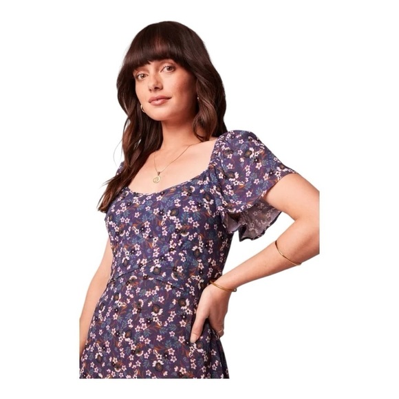NWT! Band of Gypsies Band of the Free CORALINE PURPLE FLORAL MINI DRESS. Small - Picture 12 of 12